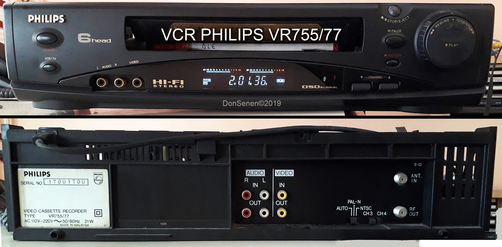Videocasetera VCR PHILIPS VR755/77